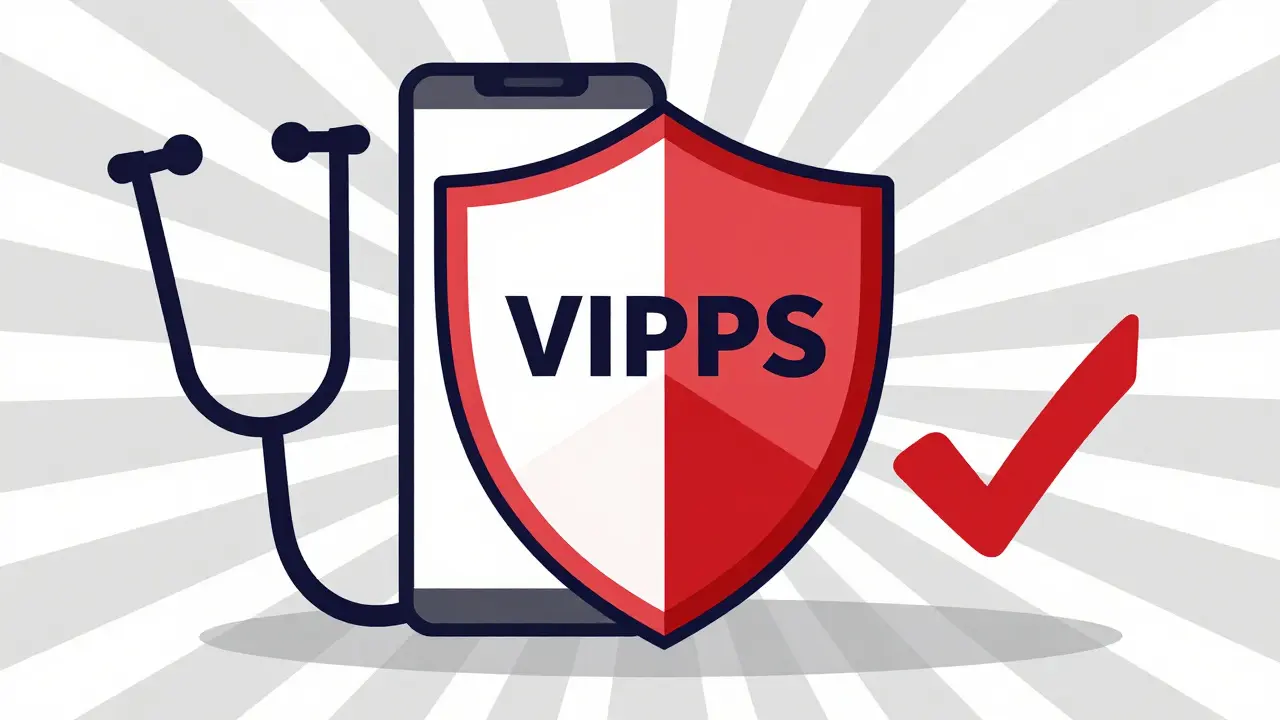 Geometric shield symbolizing safe online pharmacy verification